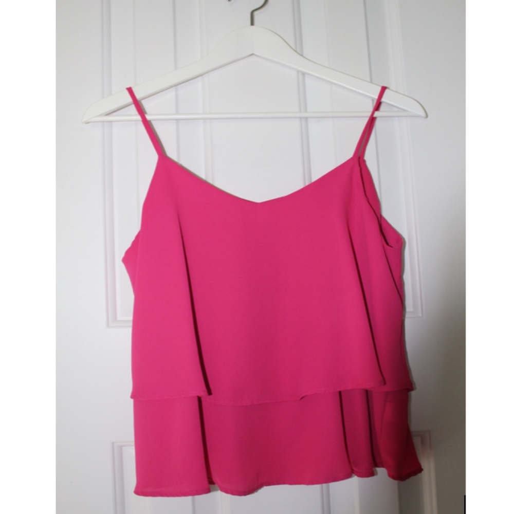 Pink Silk Tank Top